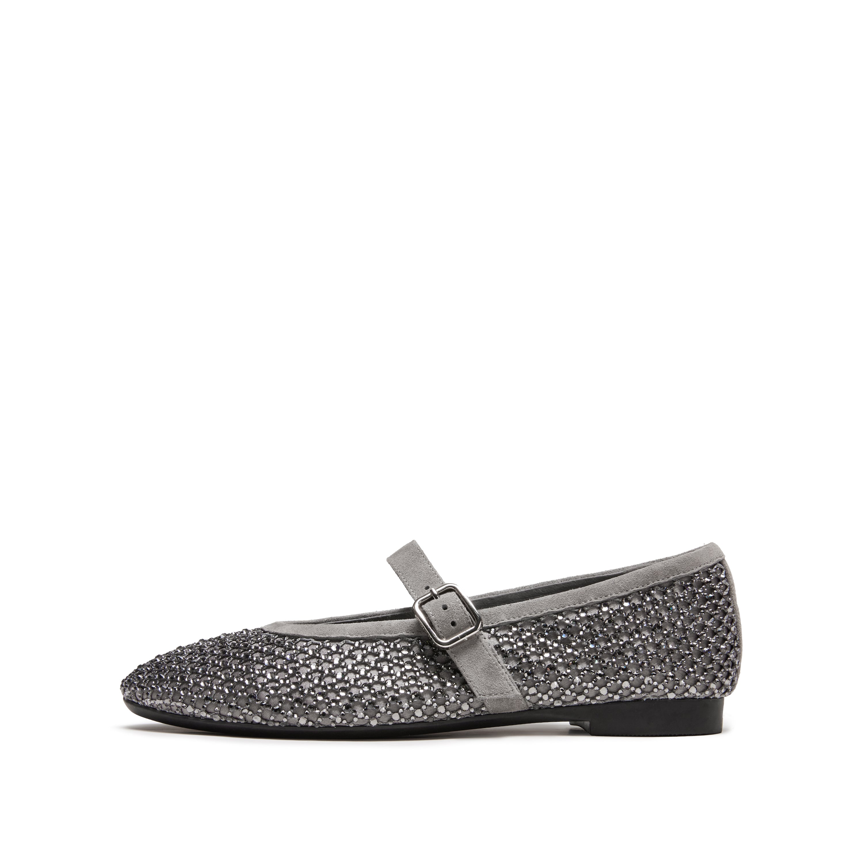 Crystal Mesh Mary Jane Flats