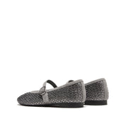 Crystal Mesh Mary Jane Flats