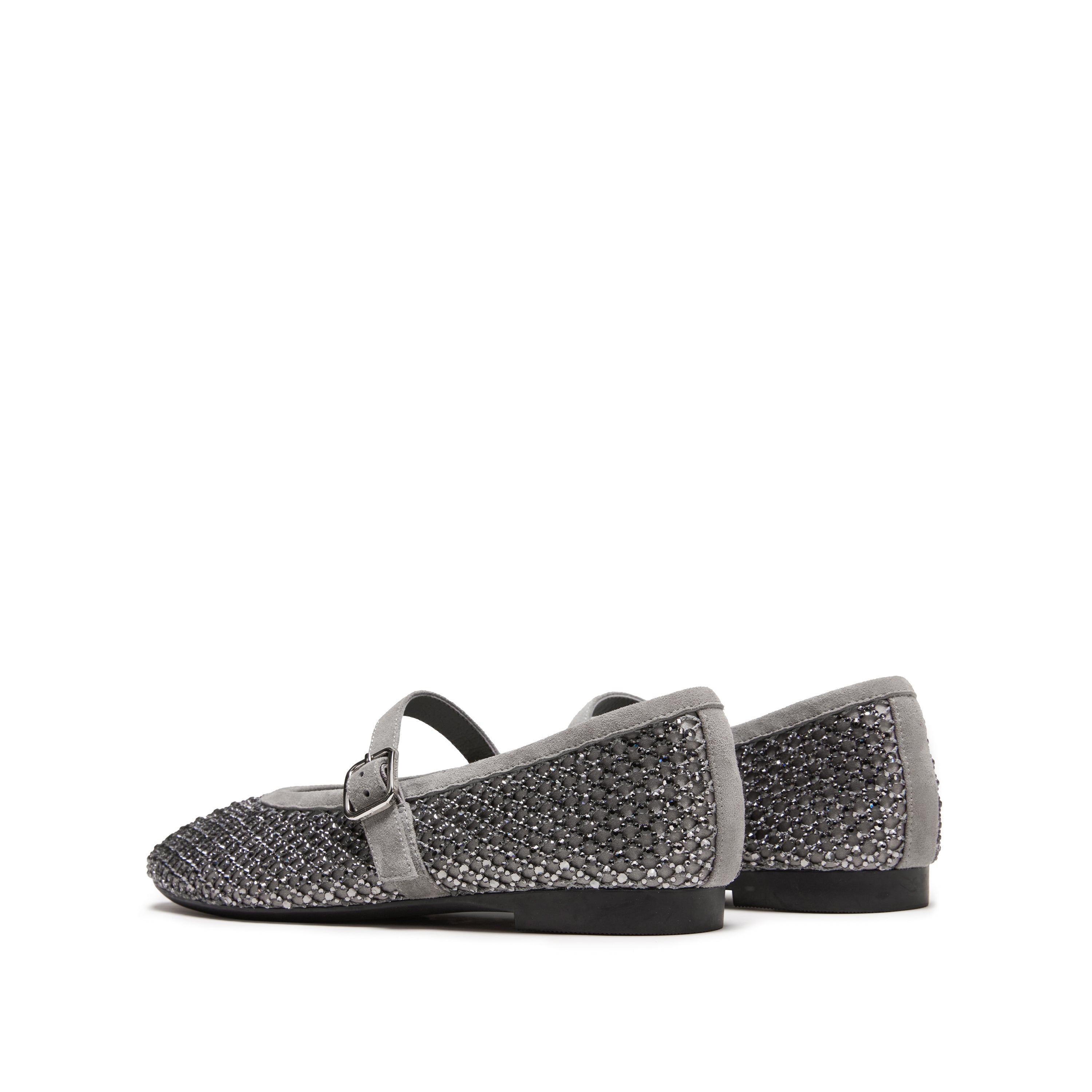 Crystal Mesh Mary Jane Flats