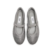 Crystal Mesh Mary Jane Flats