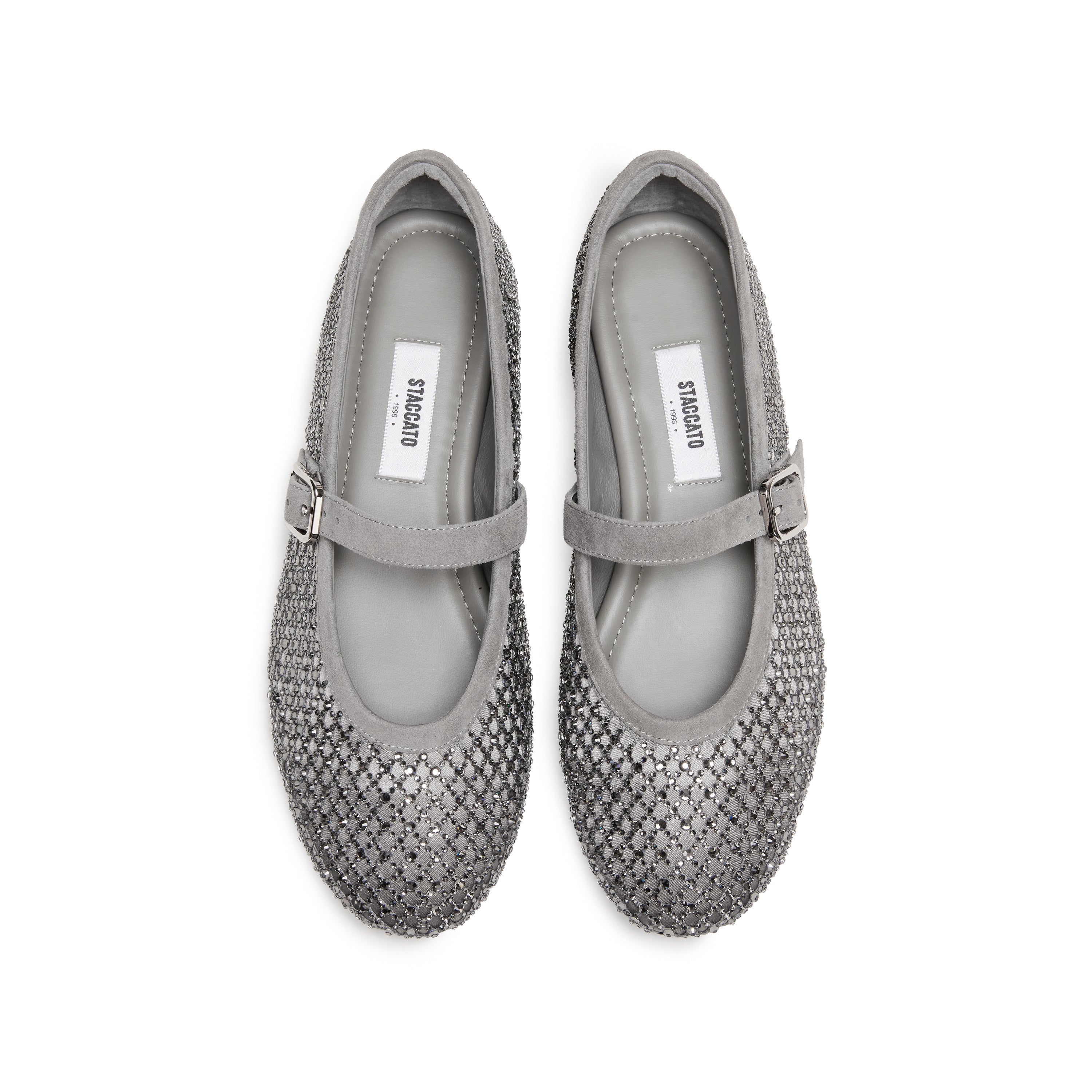Crystal Mesh Mary Jane Flats
