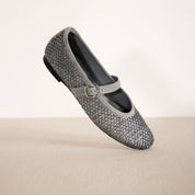Crystal Mesh Mary Jane Flats