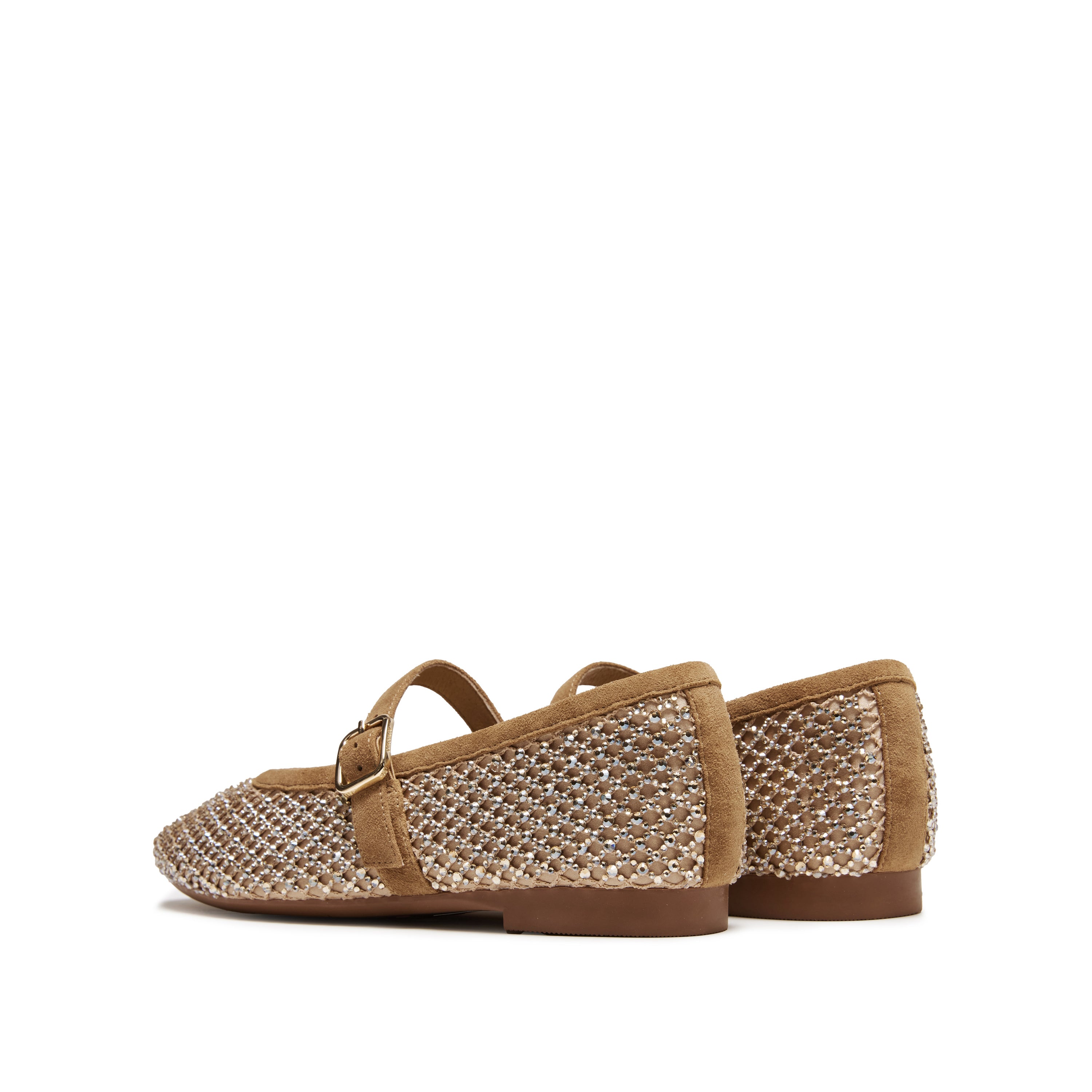 Crystal Mesh Mary Jane Flats