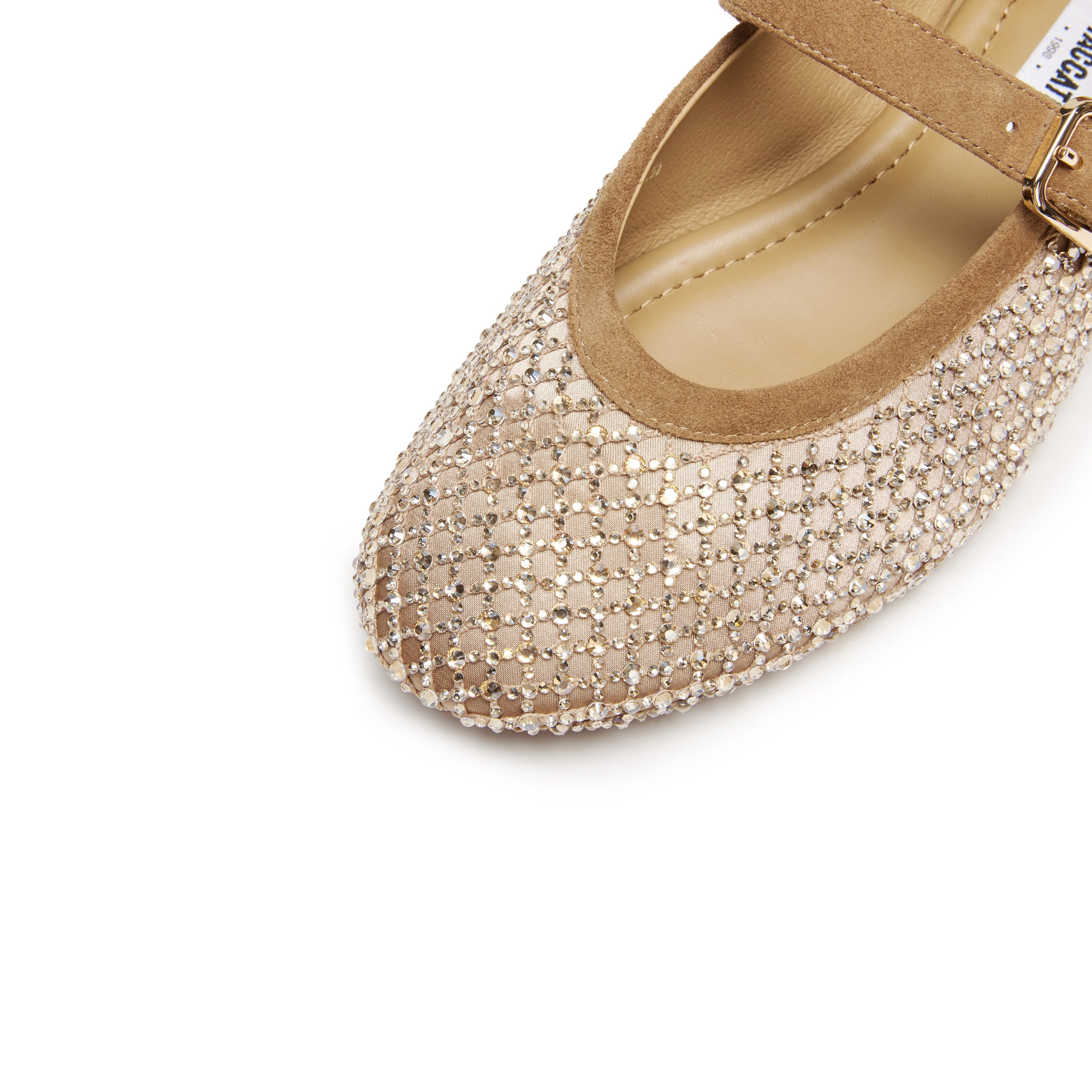 Crystal Mesh Mary Jane Flats