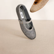Crystal Mesh Mary Jane Flats