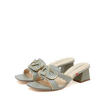 Load image into Gallery viewer, Greeny ST Buckle Strap Heeled Sandals
