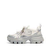 Silver X Woman Lace Chunky Sneakers