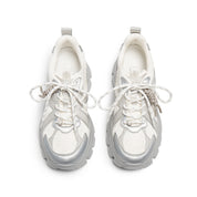 Silver X Woman Lace Chunky Sneakers