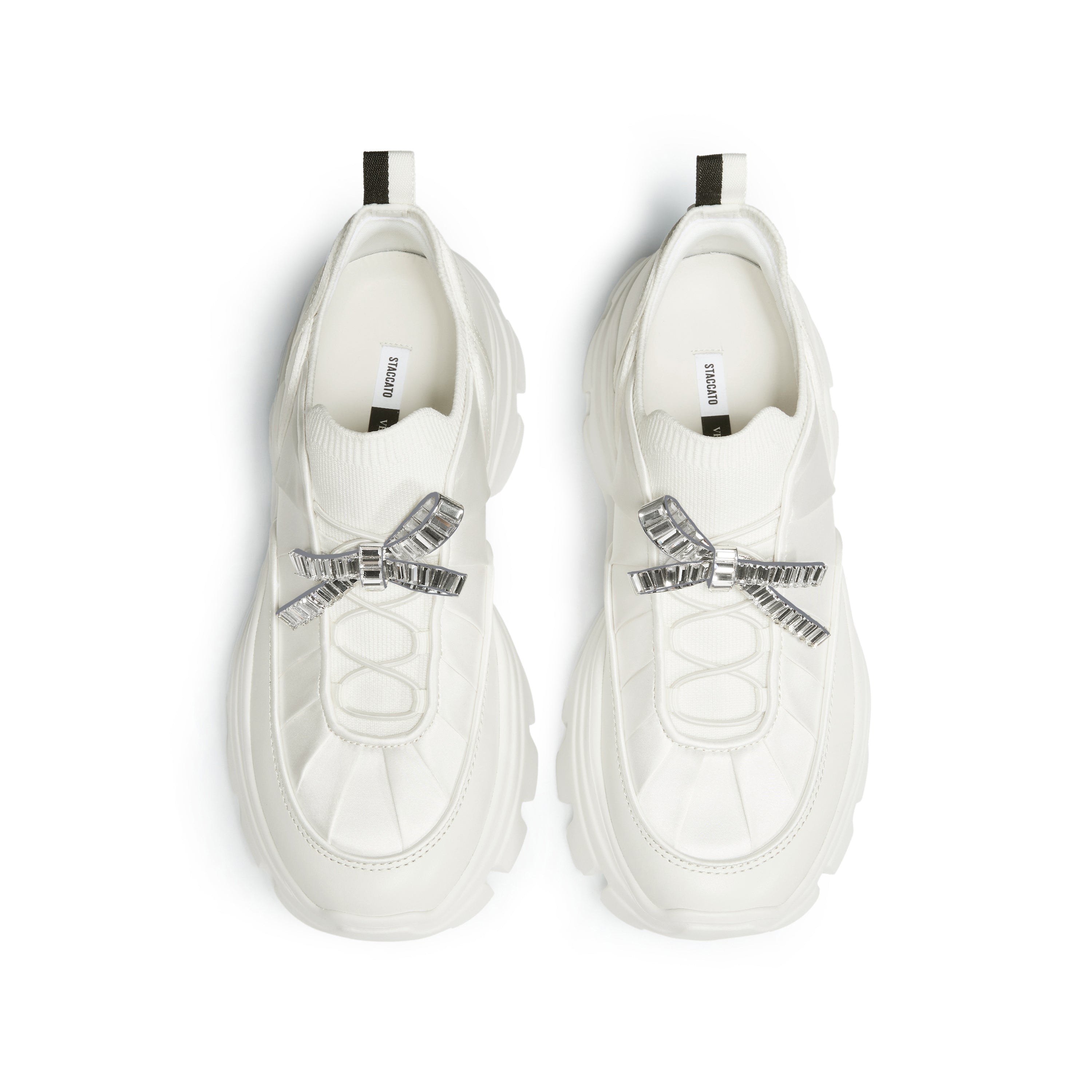 STACCATO × VERA WANG Crystal Bow Chunky Sneakers