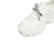 STACCATO × VERA WANG Crystal Bow Chunky Sneakers