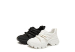 Load image into Gallery viewer, White Leather Lace Bows Chunky Sneakers
