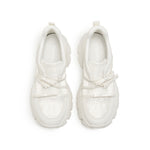 Load image into Gallery viewer, White Leather Lace Bows Chunky Sneakers
