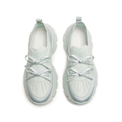 Mint Green Bows Slip On Chunky Sneakers