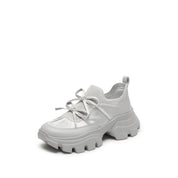 Grey Bows Slip On Chunky Sneakers