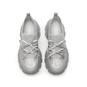 Grey Bows Slip On Chunky Sneakers