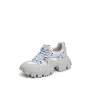Light Blue Bows Grey Chunky Sneakers