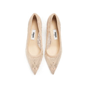 Pastel Meashed Crystal Star Embellished Heeled Pumps