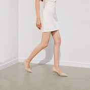 Ivory Lace Elegant Pointed Heeled Pumps