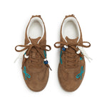 Load image into Gallery viewer, Blue Brown Bow Embroidery Casual Sneakers
