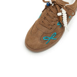 Load image into Gallery viewer, Blue Brown Bow Embroidery Casual Sneakers
