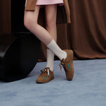 Load image into Gallery viewer, Blue Brown Bow Embroidery Casual Sneakers
