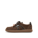 Load image into Gallery viewer, Brown Double Lace Up Casual Sneakers
