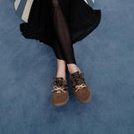 Load image into Gallery viewer, Brown Double Lace Up Casual Sneakers
