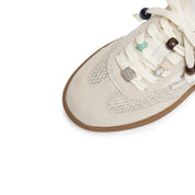Light Grey Knitted Patched Lace Up Runners