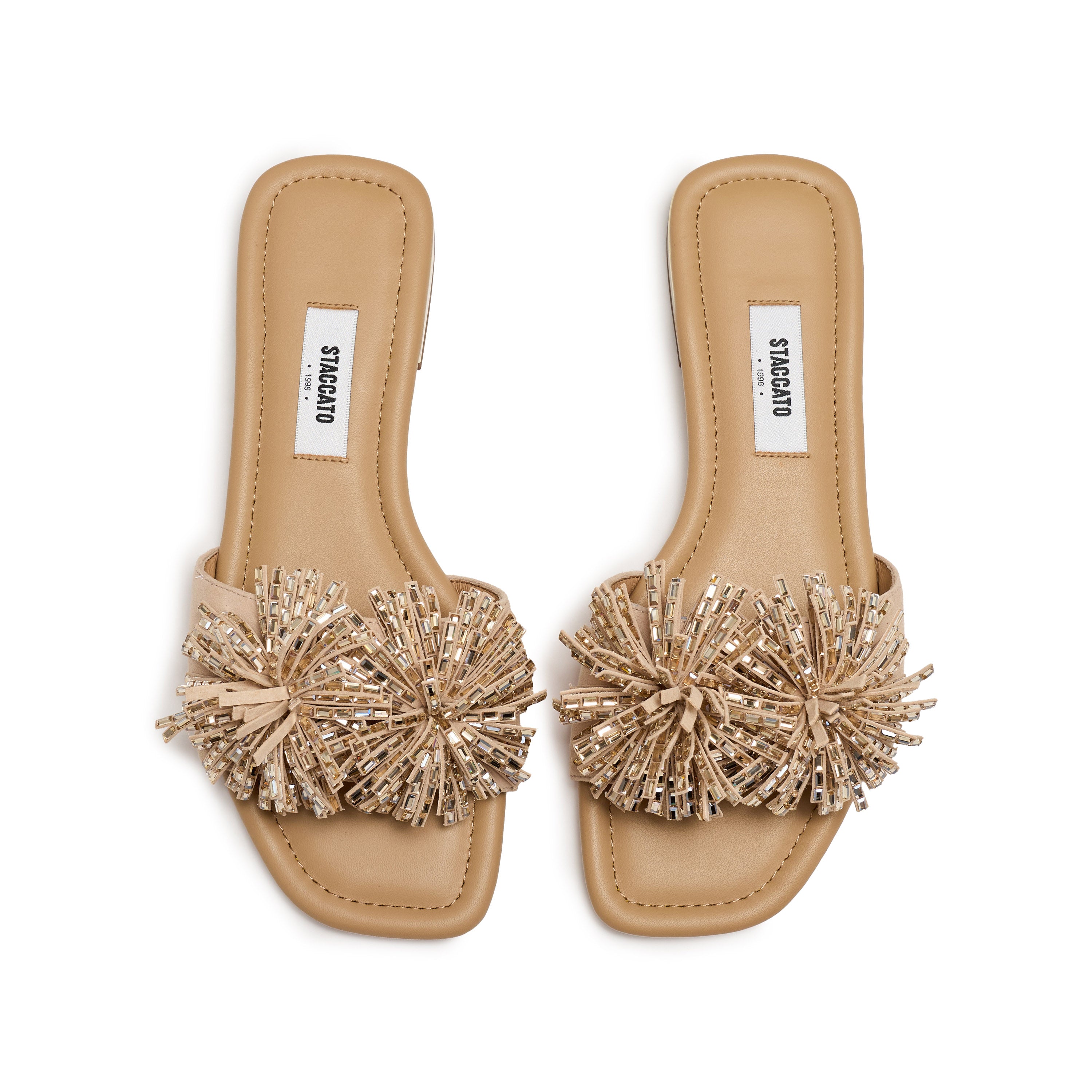 Pastel Crystal Fireworks Flat Sandals
