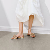 Pastel Crystal Fireworks Flat Sandals