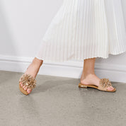 Pastel Crystal Fireworks Flat Sandals