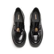 Black ST Lucky Coin Classic Flatform Loafers