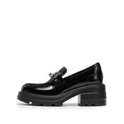 Black ST Twist Lock Heeled Loafers