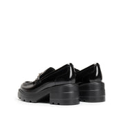 Black ST Twist Lock Heeled Loafers