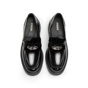 Black ST Twist Lock Heeled Loafers