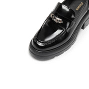 Black ST Twist Lock Heeled Loafers