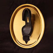 Suede D'Orsay Pointed Toe Buckle Heels Pumps