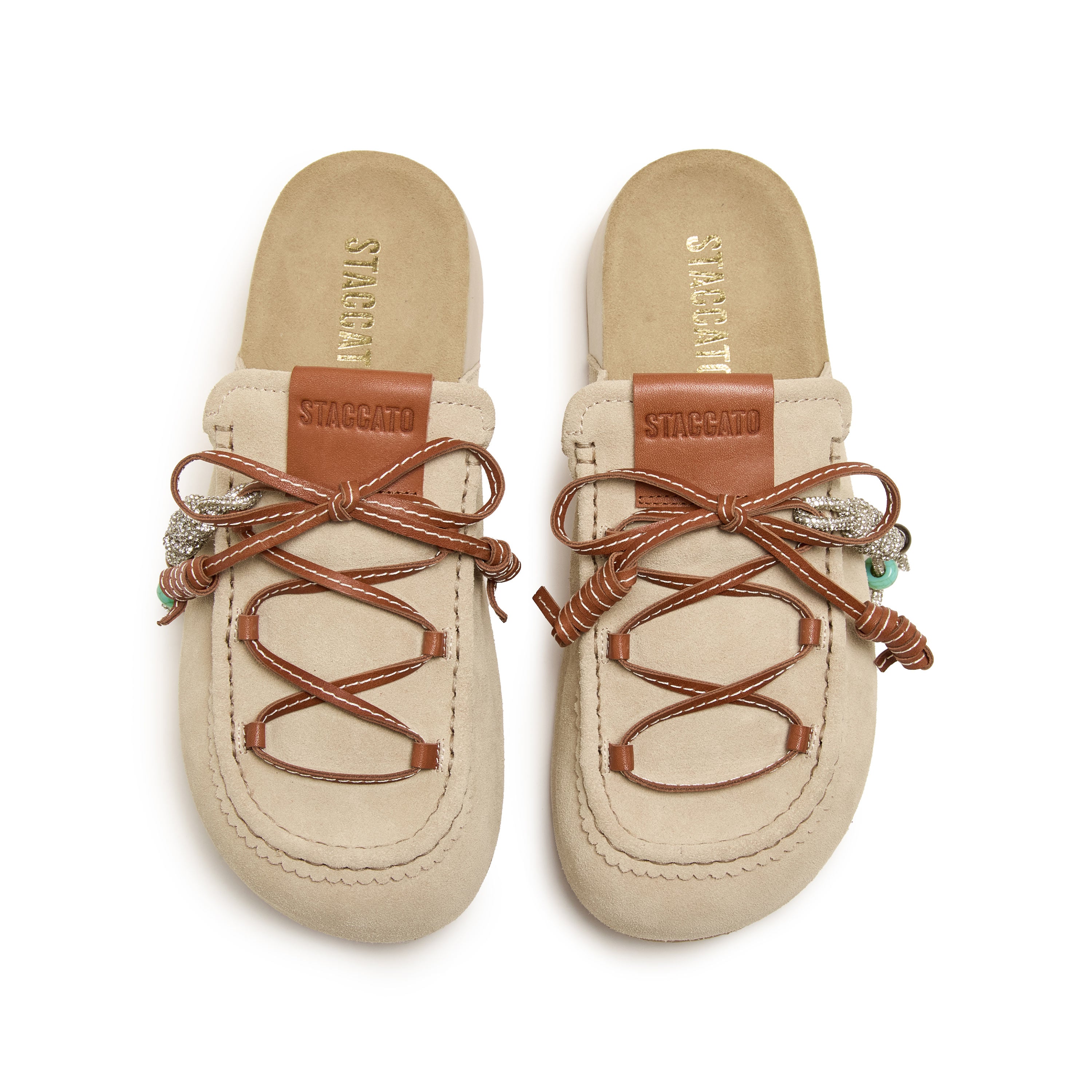 Taupe Suede Srappy Block Toe Sandals