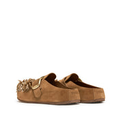 Camel Crystal Fireworks Block Toe Sandals
