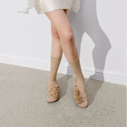 Camel Crystal Fireworks Block Toe Sandals