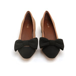 Load image into Gallery viewer, Taupe Bow Leather Workwear Pumps
