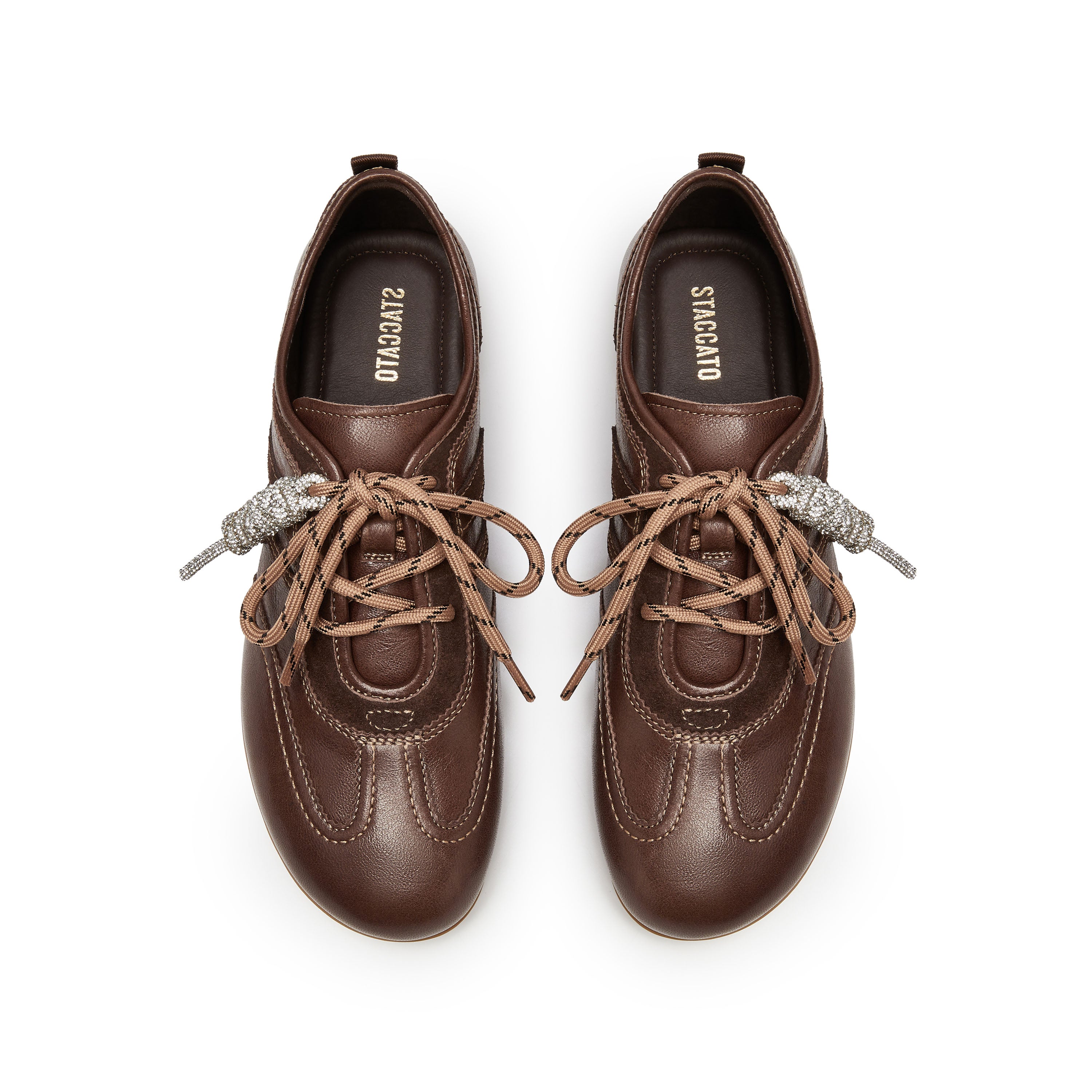 Brown Leather Casual Sneakers
