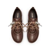 Brown Leather Casual Sneakers