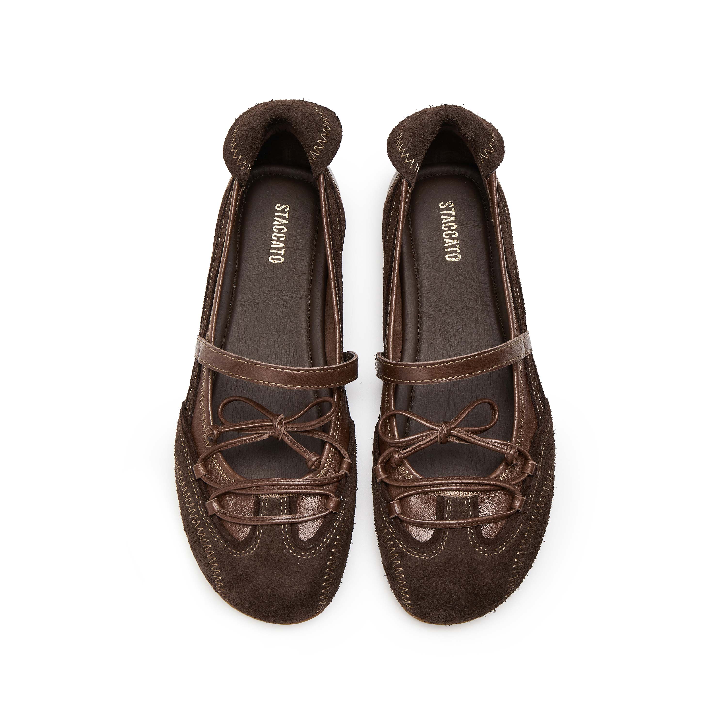 Brown Cracked Leather Mary Jane Sneakers