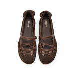 Load image into Gallery viewer, Brown Cracked Leather Mary Jane Sneakers
