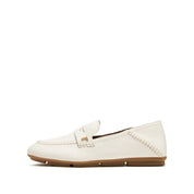 Beige Leather Softy Slip-on Loafers