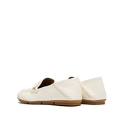 Beige Leather Softy Slip-on Loafers