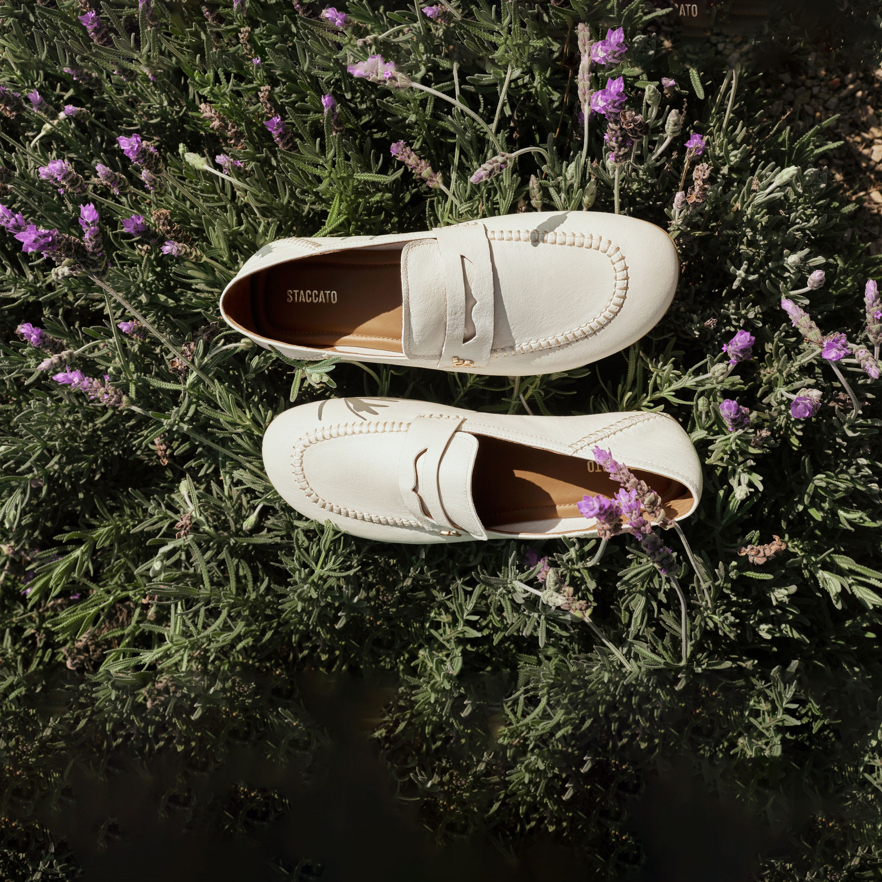Beige Leather Softy Slip-on Loafers