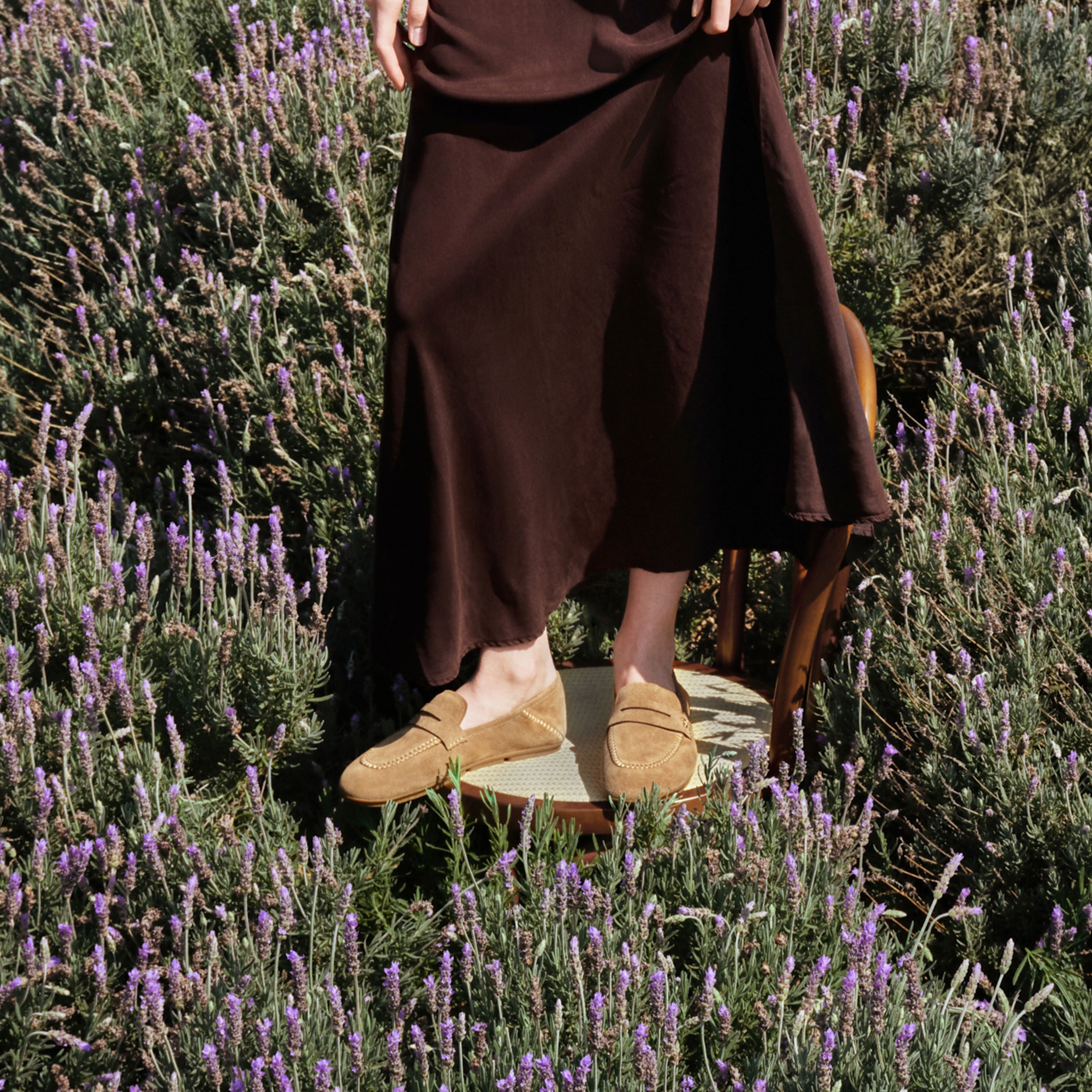 Beige Leather Softy Slip-on Loafers