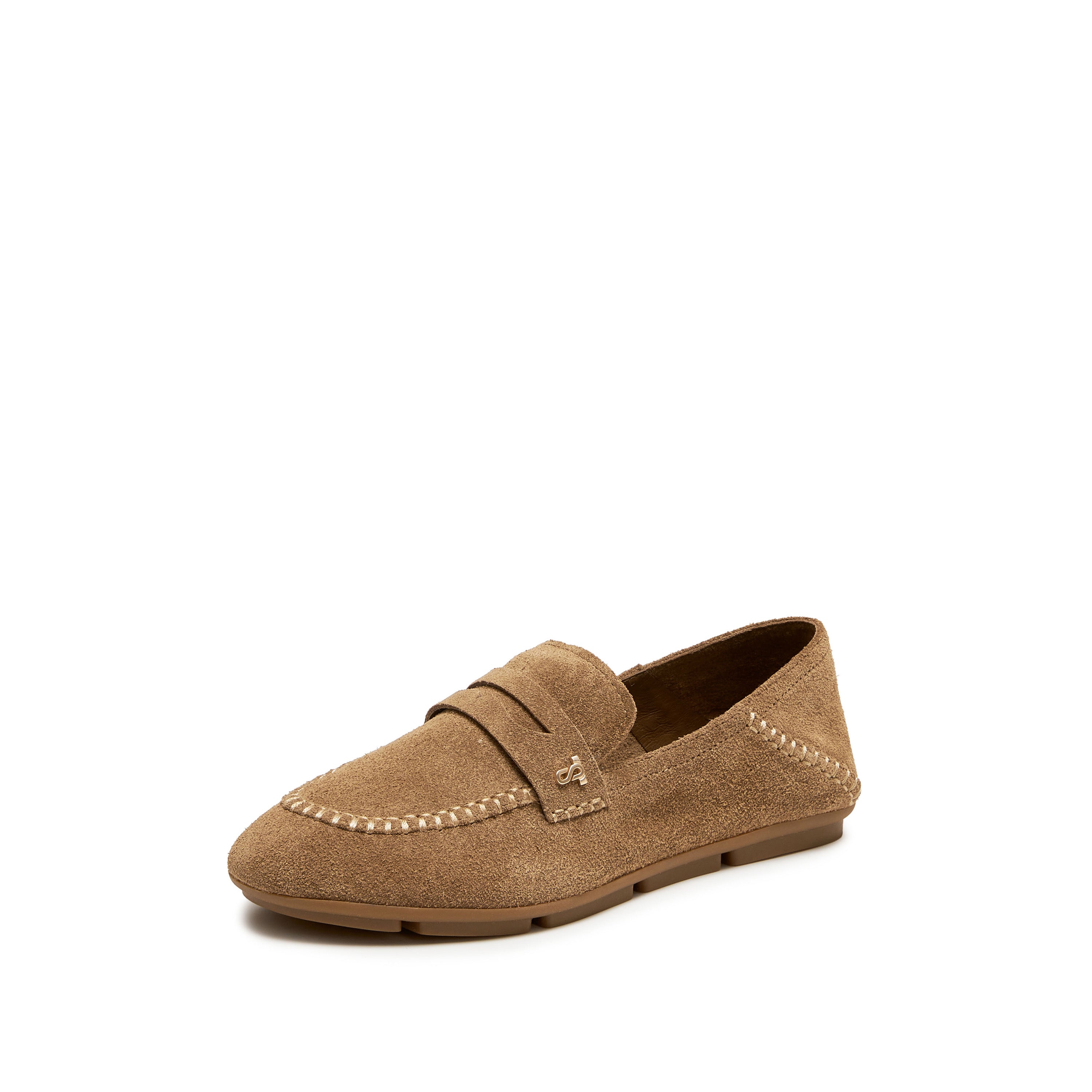 Taupe Suede Softy Slip-on Loafers